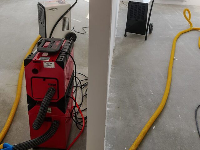 Usuwanie wilgoci z warstw izolacyjnych po zalaniu mieszkania na wrocławskich Krzykach